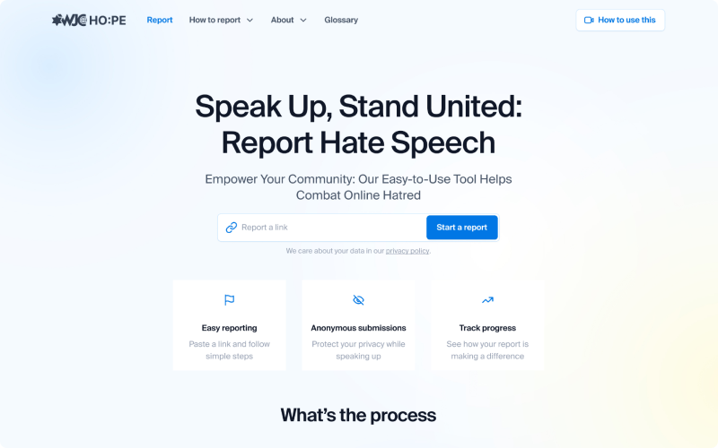 HO:PE Platform Homepage Screenshot