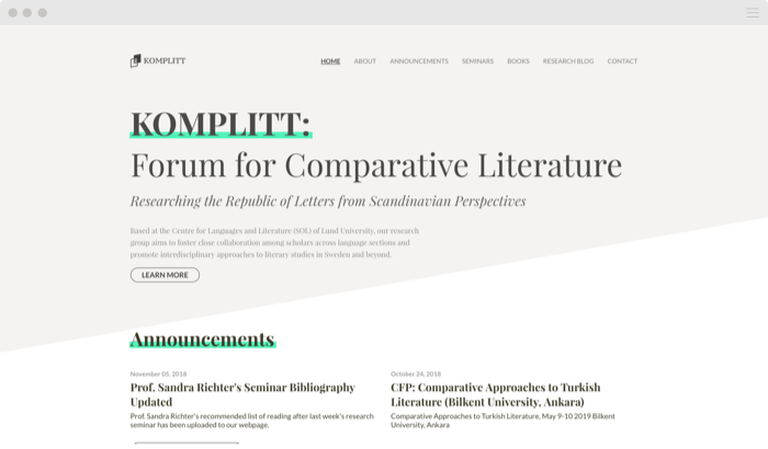 Custom website University Research Group 2